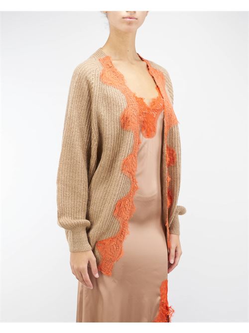 Cardigan a coste con inserti in pizzo No Secrets NO SECRETS | Cardigan | NS22340